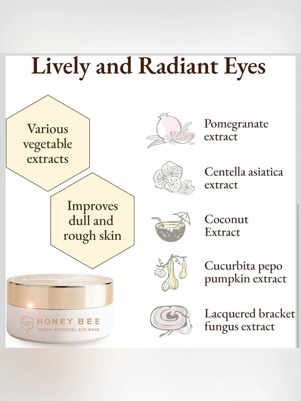 True Island Honey Bee Venom Hydrogel Eye Mask - 60 pads